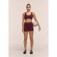 3. CASALL Sublime Folded Hotpants Damen-Trainingsleggings Burgunderrot
