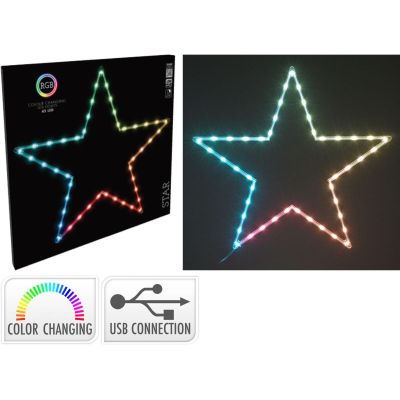 14. Dekorative Hängesternlampe mit 45 LEDs (RGB)