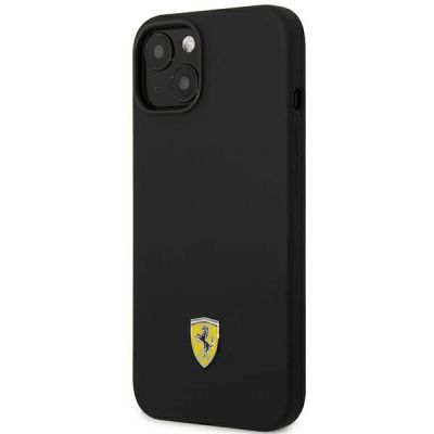 2. Ferrari FEHCP14MSIBBK iPhone 14 Plus 6.7" schwarz/schwarz Hardcase Silikon-Metall-Logo