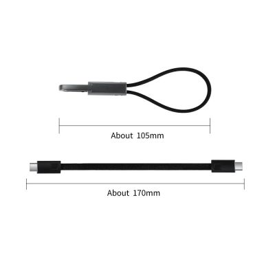 2. Tech-Protect Ultraboost DNA-Kabel mit Schlüsselanhänger USB-C PD 60 W / 3 A – Grau