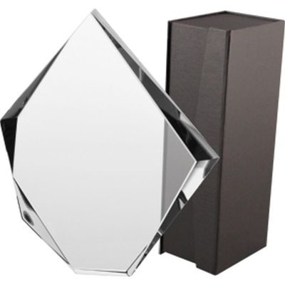 Glastrophäe mit Etui