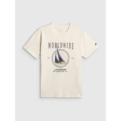 5. Herren-T-Shirt mit Aufdruck, regulär, Größe 4F 4FRSS26TTSHM3993-11S