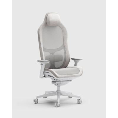 3. Fractal Design Refine 2 Mesh Light Gaming-Stuhl, gepolsterter Sitz, Grau