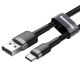 3. Baseus Cafule USB-A / USB-C QC 3.0 3A Kabel 0,5 m - Schwarz und Grau