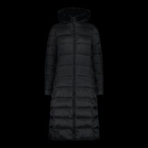 CMP Damen Langer Wintermantel Isolationsjacke mit Kapuze Schwarz (34K0046F/U901)