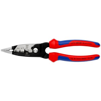 3. Knipex 13 72 200 ME Abisolierzange Schwarz, Blau, Rot, Edelstahl