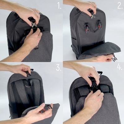 12. Wozinsky Fahrrad-Gepäckträgertasche, Fahrradrucksack mit Rahmen, 2-in-1, 40l, schwarz (WBB33BK)