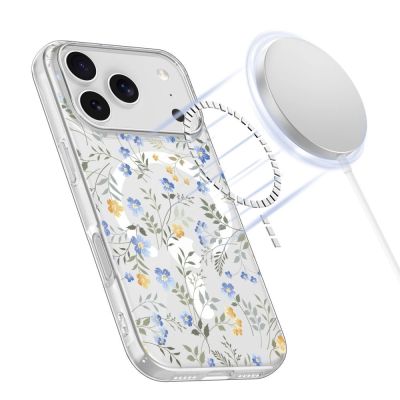 2. Tech-Protect FlexAir MagSafe Case für iPhone 17 Pro Max – Gänseblümchen mit Blättern