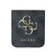 5. Guess Leder 4G Metall-Logo-Hülle für Samsung Galaxy Z Flip 6 – Schwarz