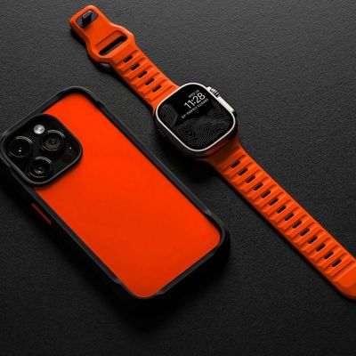 4. Tech-Protect IconBand Line für Apple Watch 4 / 5 / 6 / 7 / 8 / 9 / SE / Ultra 1 / 2 (42/44/45/49 mm) – Orange