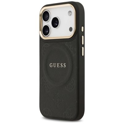 2. Guess Peony Hot Stamp MagSafe Case für iPhone 17 Pro - Schwarz