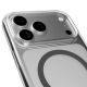 4. Puro Lite Mag TPU+PC Hülle kompatibel mit MagSafe für iPhone 17 Pro - Transparent mit grauem Ring