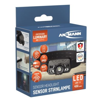 11. Ansmann Stirnlampe mit HD450FRS Li-Ion, USB-C 1600-0528