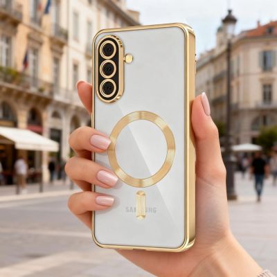 2. Tech-Protect MagFlex MagSafe Hülle für Samsung Galaxy A37 5G – Transparentes Gold