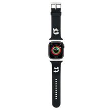Karl Lagerfeld 3D Rubber Karl&Choupette Heads Armband für Apple Watch 38/40/41 mm – Schwarz
