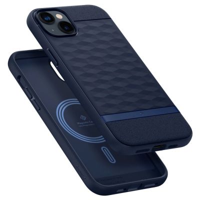 15. Caseology Parallax Mag Hülle mit MagSafe für iPhone 14 Plus – Marineblau