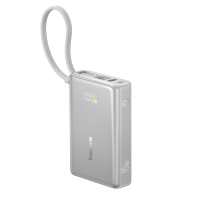 Baseus PicoGo 10000mAh 45W Powerbank mit Digitalanzeige und integriertem USB-C-Kabel – Titan