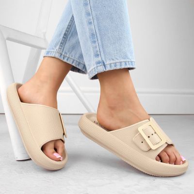 3. Vinceza W JAN308 beige Flip-Flops mit Schnalle