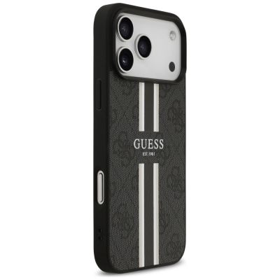 4. Guess 4G MagSafe-Hülle mit Printstreifen für iPhone 17 Pro Max – Schwarz