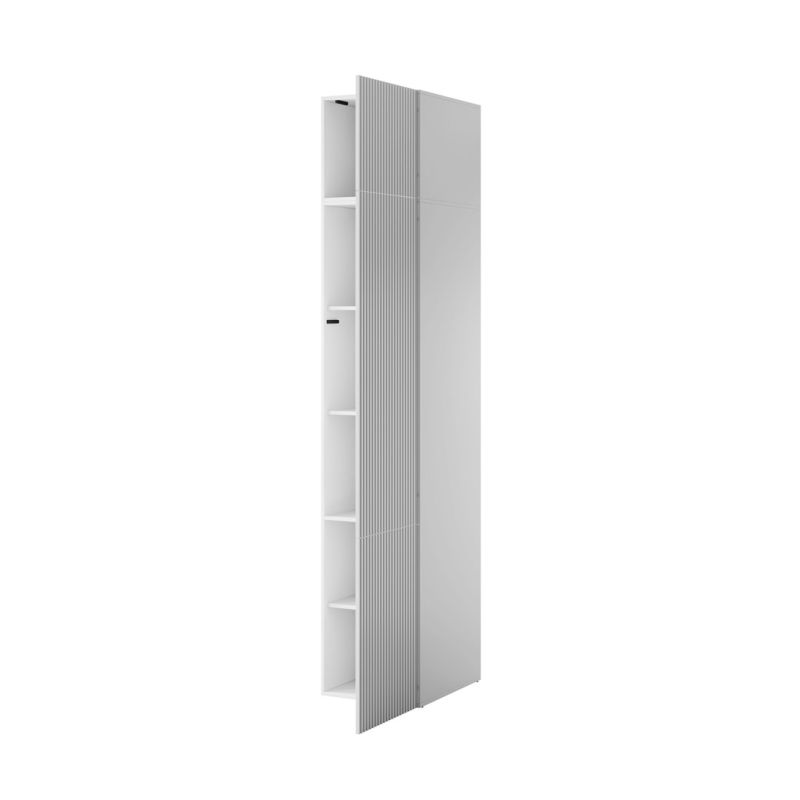4. PAFOS 1D Kleiderschrank mit Aufsatz 45x55,5x45 weiß matt