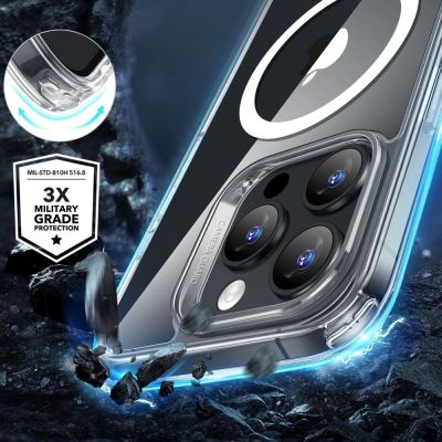 2. ESR Classic Hybrid Halolock MagSafe Hülle + gehärtetes Glas für iPhone 16 Pro Max – transparent