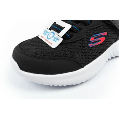 6. Skechers Bounder Kindersportschuhe mit Klettverschluss, leicht, modisch, schwarz