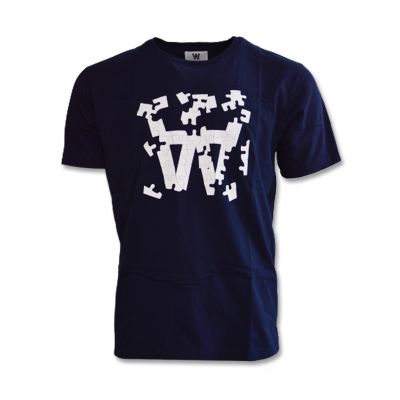 Wood Ace Puzzle T-Shirt, Marineblau - 10295703-2222-7000