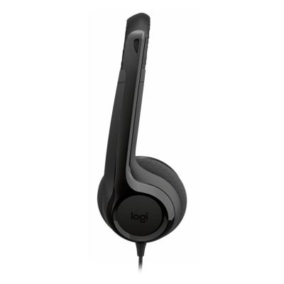 3. Logitech H390 USB-Headset mit Kabel und Kopfbügel für Anrufe und Musik, USB Typ-C, Schwarz