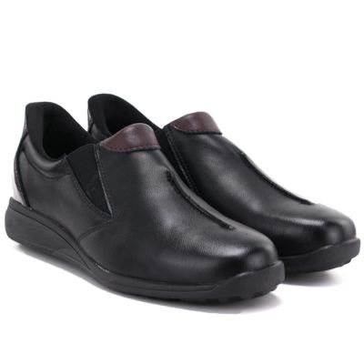 4. Damen-Lederschuhe mit Keilabsatz, schwarz, M.Daszyński SFY2647-5
