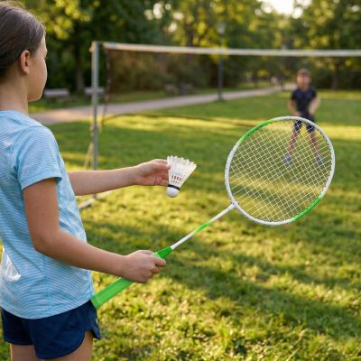 6. EDDY TOYS GRÜNES BADMINTON-SET