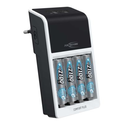 5. Ansmann Comfort Plus Ladegerät mit 4x AA2100 Akkus 1001-0094-01