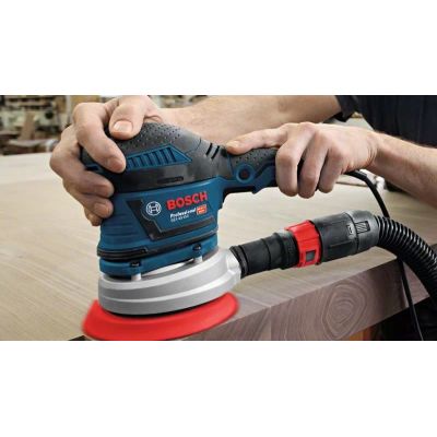 2. Bosch GEX 40-150 Profi-Tellerschleifer, 12.000 U/min, 24.000 Hübe/min, Schwarz, Blau, Grau, Rot, 400 W