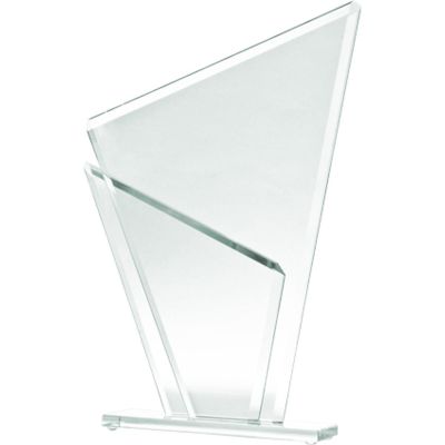5. Glastrophäe mit zerbrochenem Sockel