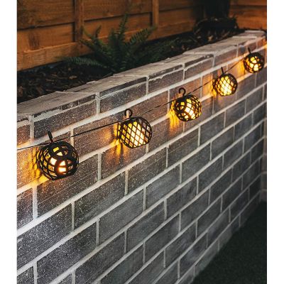 14. Solarlampen-Feuerbälle 7 cm 5 Stück