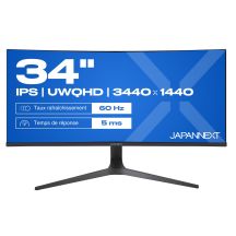 JAPANNEXT Curved Monitor 86,4 cm JN-IPS340UWQHD60C-C65W-HS-W