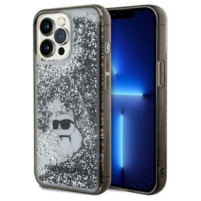 Karl Lagerfeld Liquid Glitter Choupette Hülle für iPhone 13 Pro Max – transparent