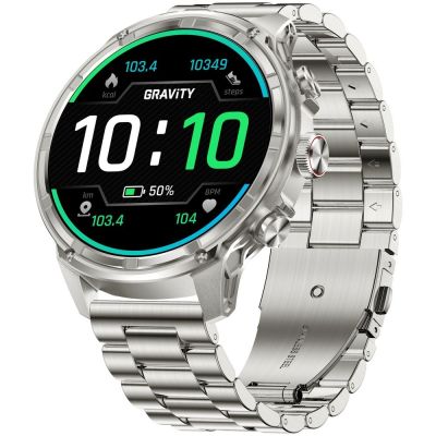 4. Smartwatch Gravity Silbernes Armband + Armband GT41-3