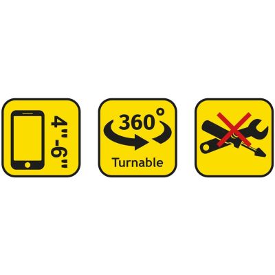 10. DUNLOP Silikon-Fahrradhandyhalterung, 360° drehbar, grau