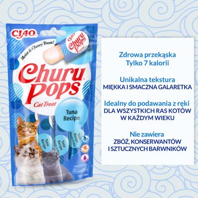 4. CHURU Pops Thunfisch-Leckerli für Katzen 4x14g