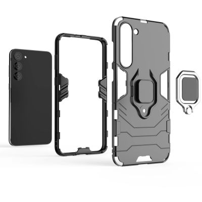 11. Ring Armor Hülle für Samsung Galaxy S23+ gepanzerte Hülle magnetischer Haltering schwarz