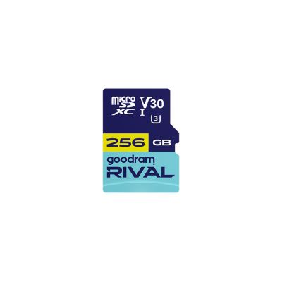 7. GOODRAM microSDXC 256GB V30 UHS I U3 RIVAL + Adapter
