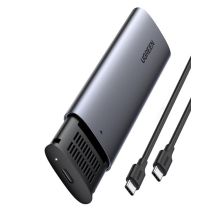 Ugreen M.2 SSD-Laufwerksgehäuse USB 3.2 Gen 2 (SuperSpeed USB 10 Gbit/s) + USB Typ-C Kabel 0,5 m Grau (CM400 10902)