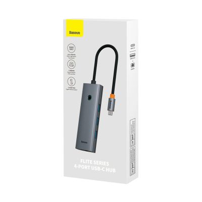 7. Baseus UltraJoy Serie 5-in-1 USB-C HDMI 4K 4x USB-A 3.0 Hub – Grau