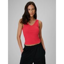 Schmal geschnittenes, geripptes Damen-Stricktop 4F 4FRSS26TSLEF337-62S