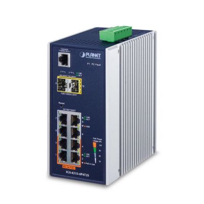 2. PLANET IGS-4215-4P4T2S Netzwerkverbindungen Managed L2/L4 Gigabit Ethernet (10/100/1000) Unterstützt PoE Blau, Weiß