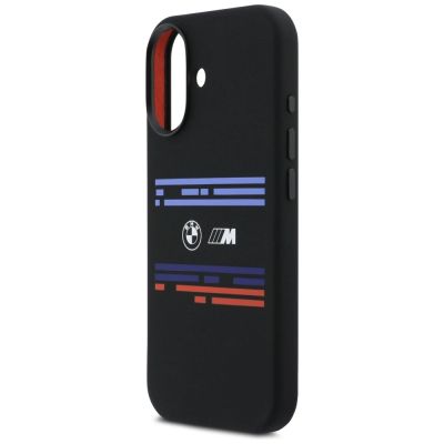 6. BMW M Silikonhülle mit horizontaler Linie und MagSafe-Funktion für iPhone 17 - Schwarz
