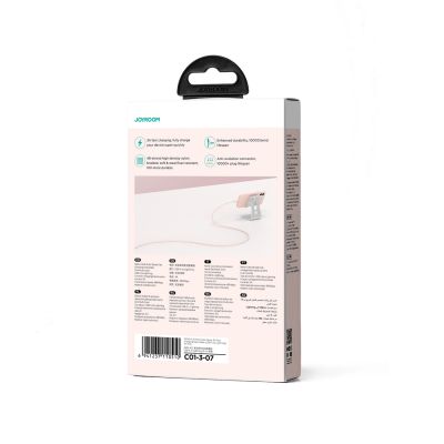 4. Joyroom Multi-Color Series S-A34 USB-A / Lightning 3A-Kabel 1 m – Rosa