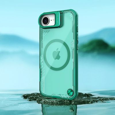 6. Nillkin Iceblade Prop Magnetische Hülle mit Ständer für iPhone 16e / 17e – Grün