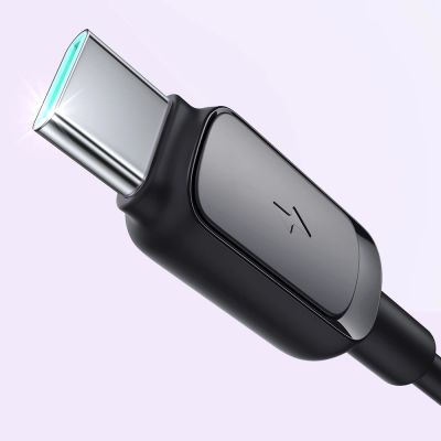 9. Joyroom Multi-Color Series A14 USB-A/USB-C 3A-Kabel 1,2 m – Schwarz