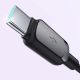 9. Joyroom Multi-Color Series A14 USB-A/USB-C 3A-Kabel 1,2 m – Schwarz